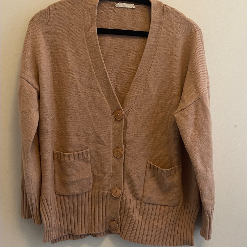 Elegant Tan Women's Cardigan
